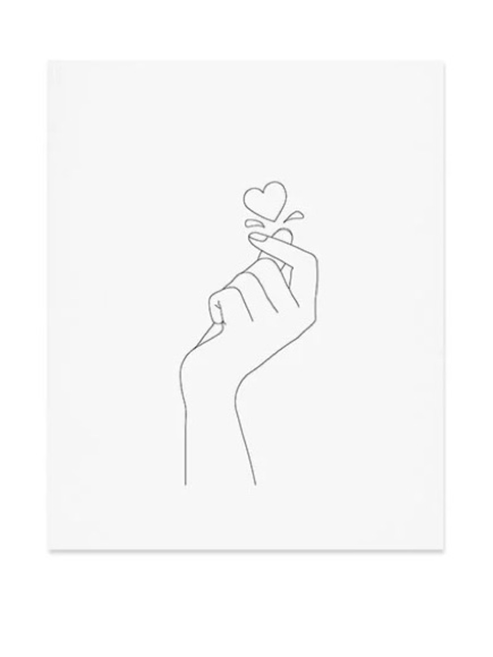 ❤️‍🔥BOGO FREE Nadja Love Snap Minimalist Line Hand Heart Print 8x10 Photo Decor